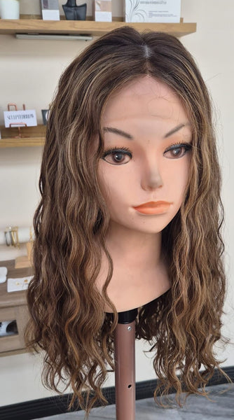 Iwig ELA 18” Small Cap Curly Caramel Cinnamon Latte #6/12/14R